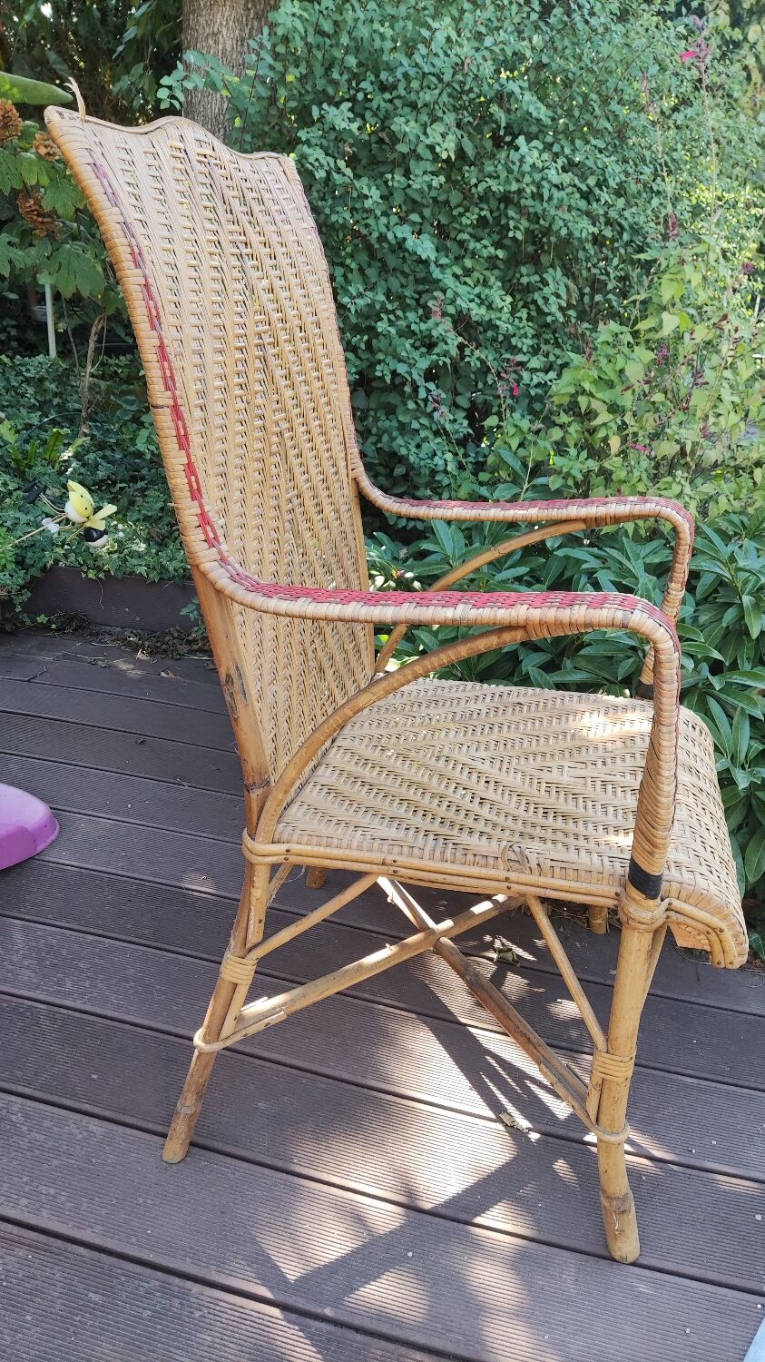 Vintage rattan armchair