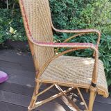 Vintage rattan armchair