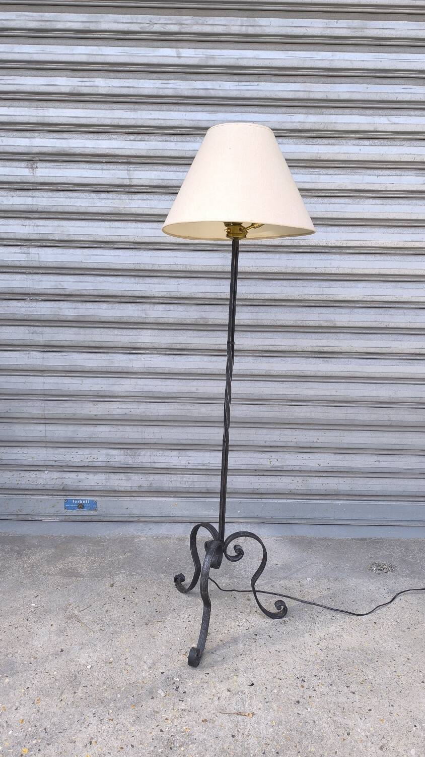 Wrought iron floor lamp, 1960