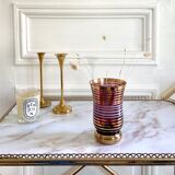 Vase Art deco decoration bayadère gold