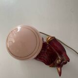 Ceramic and opaline fish lamp