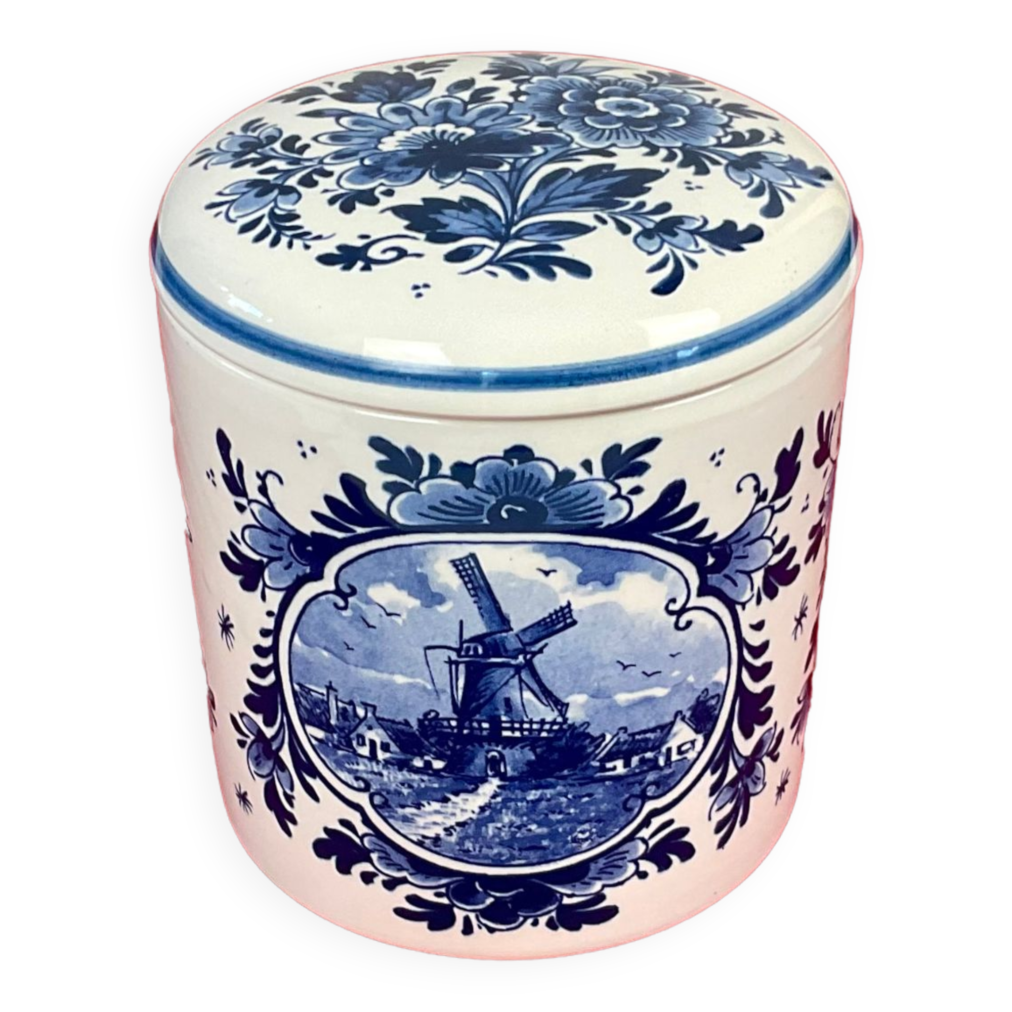 Delft blue Holland ceramic candy box