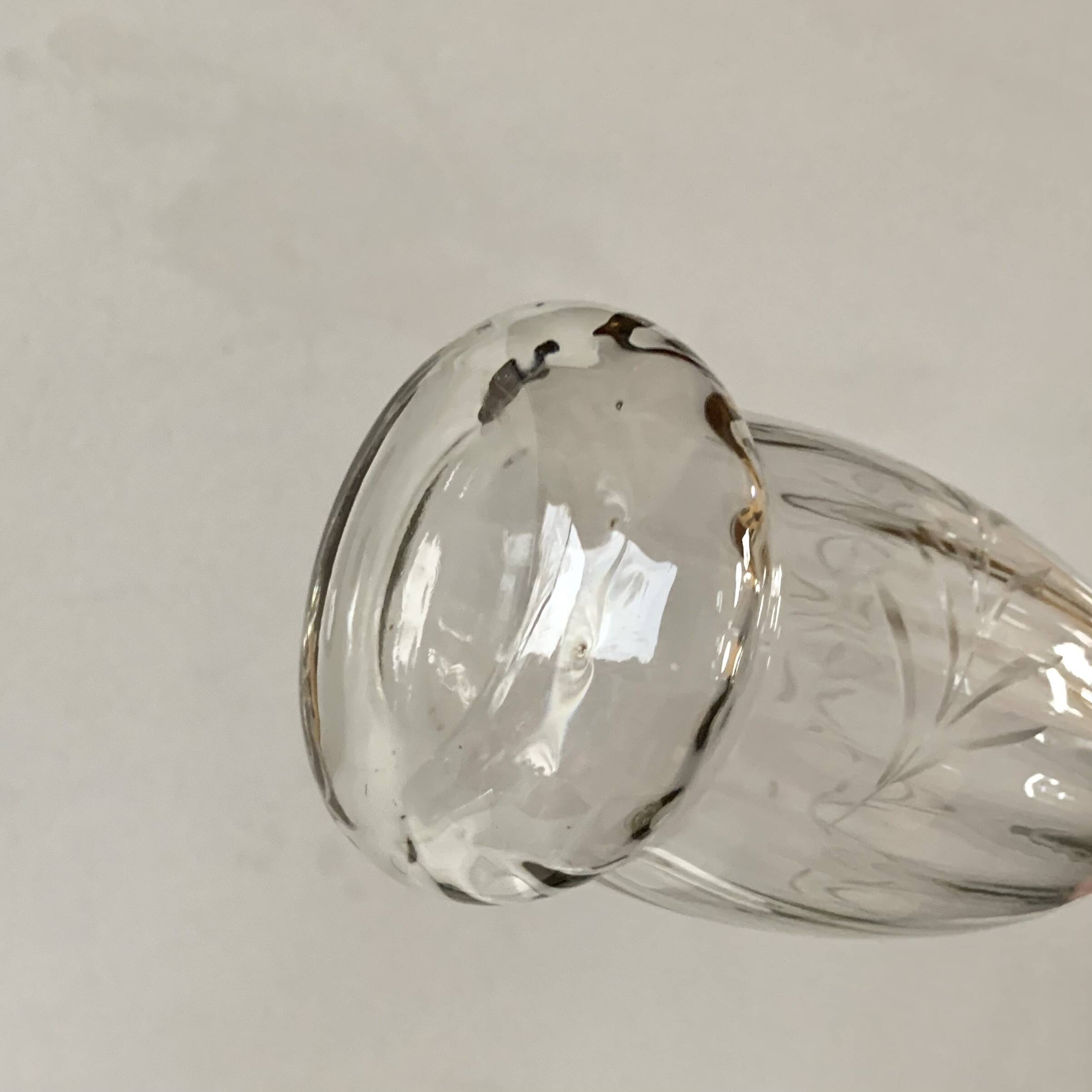 Old cut crystal liquor service