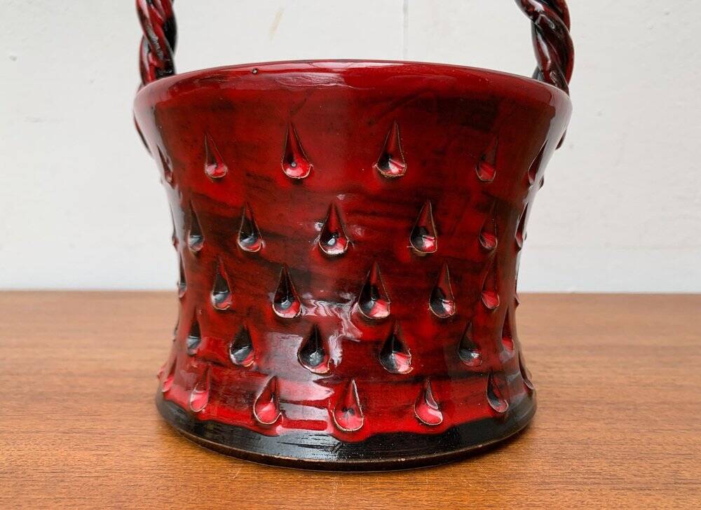 Italian ceramic vase Strawberries by Fratelli Fantullacci for Bitossi, 1960s