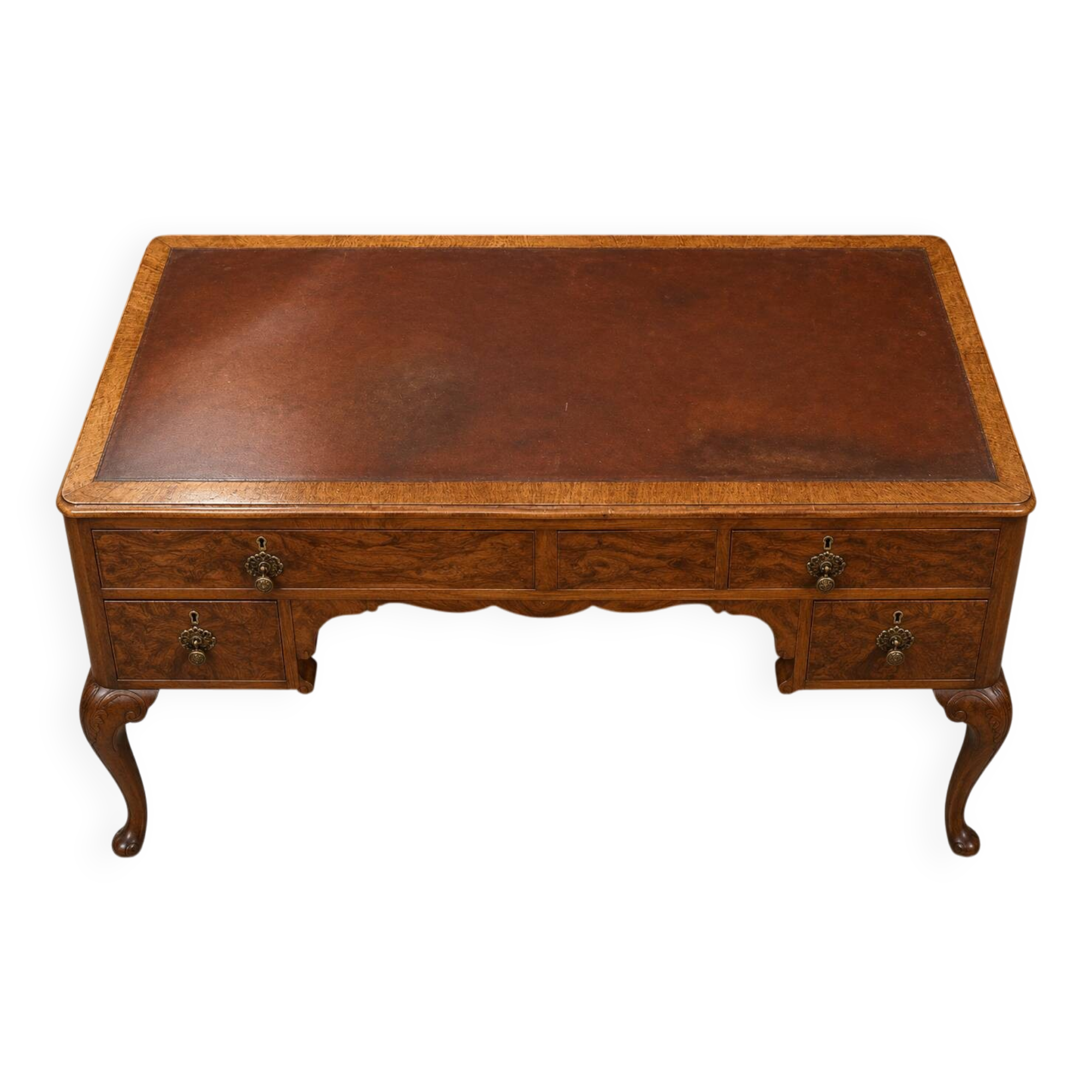 Bureau chippendale en loupe d orme