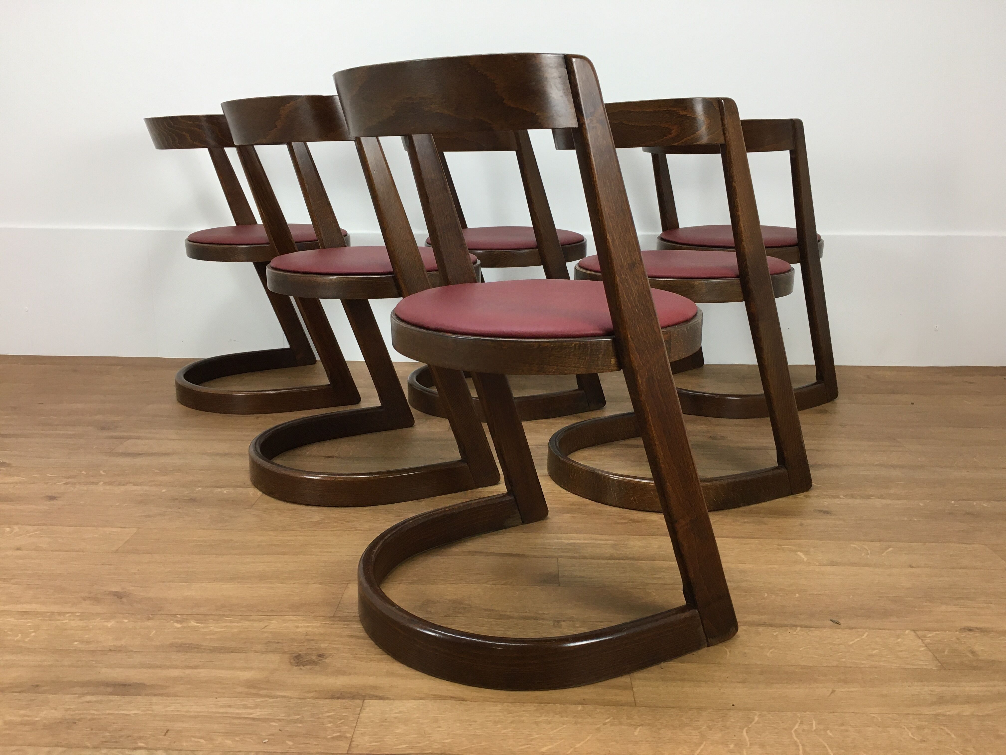 Set of 6 chairs Baumann Halfa design 70's