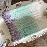 Longchamp asparagus dish in ironstone and slipware, 1900