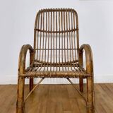 Fauteuil en rotin vintage