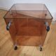 Rolling dessert trolley in Altuglas by Michel Dumas for Roche Bobois.