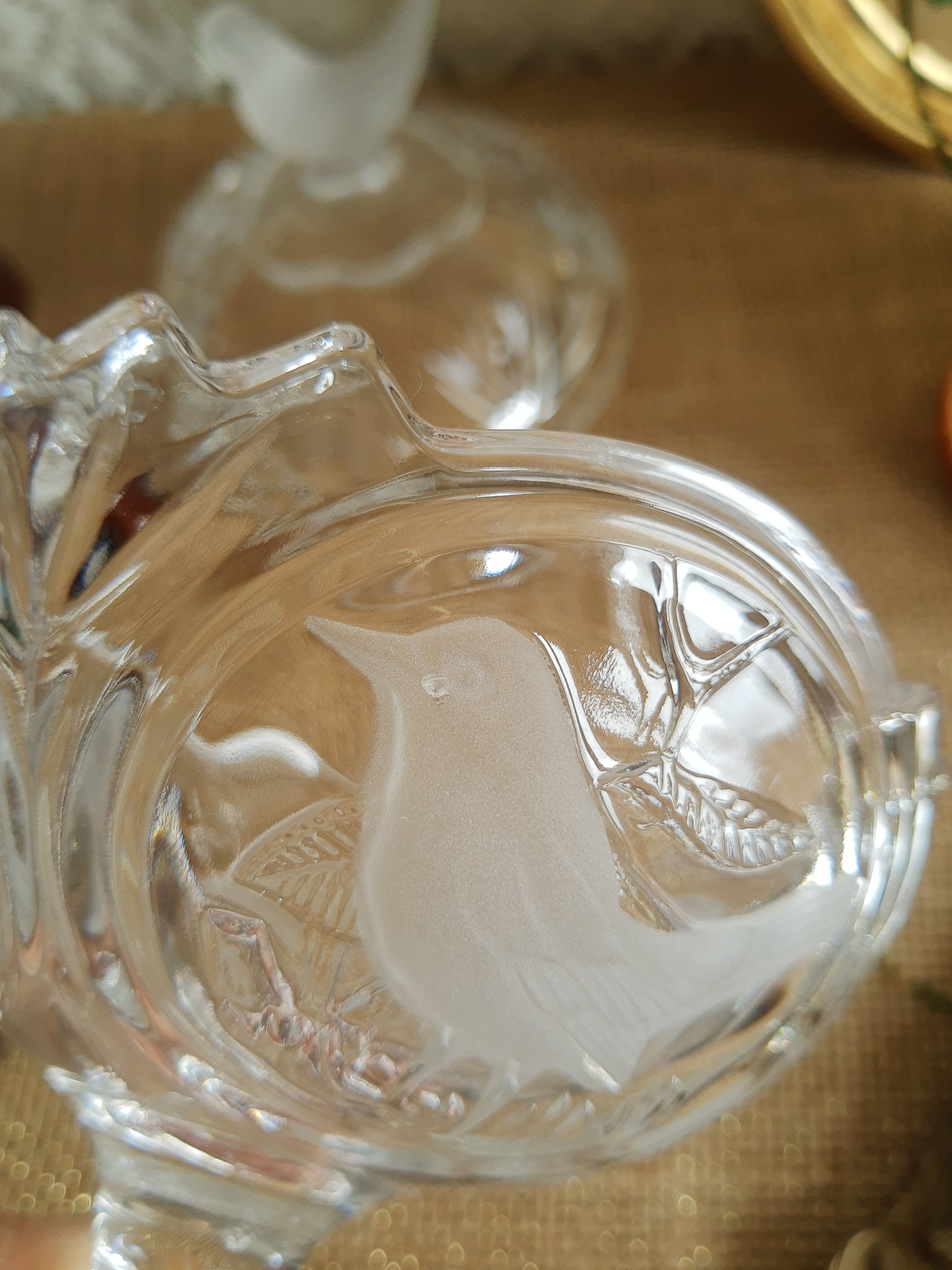 Bonbonnière / sugar Cristal d'Arques - Passerines - vintage