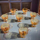 8 cups vintage steel and glass Italy