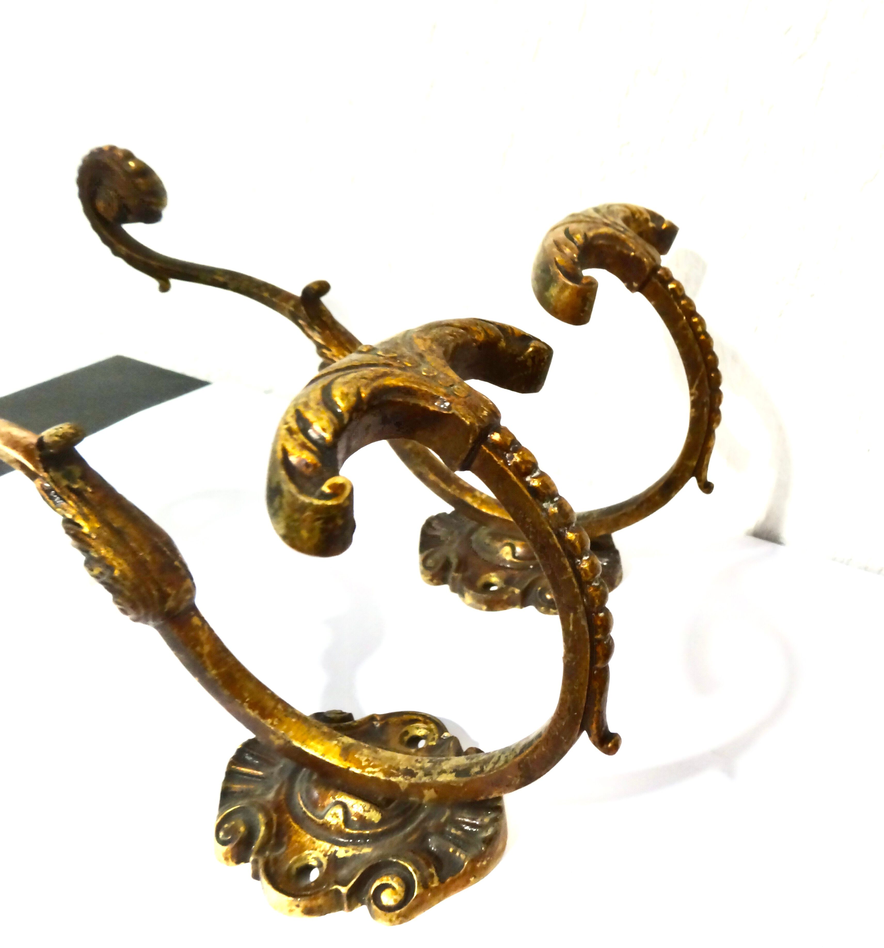 Bronze coat hanger pair