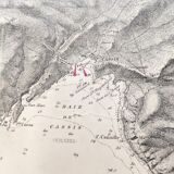 Map of Marseille Méditerranée 1950