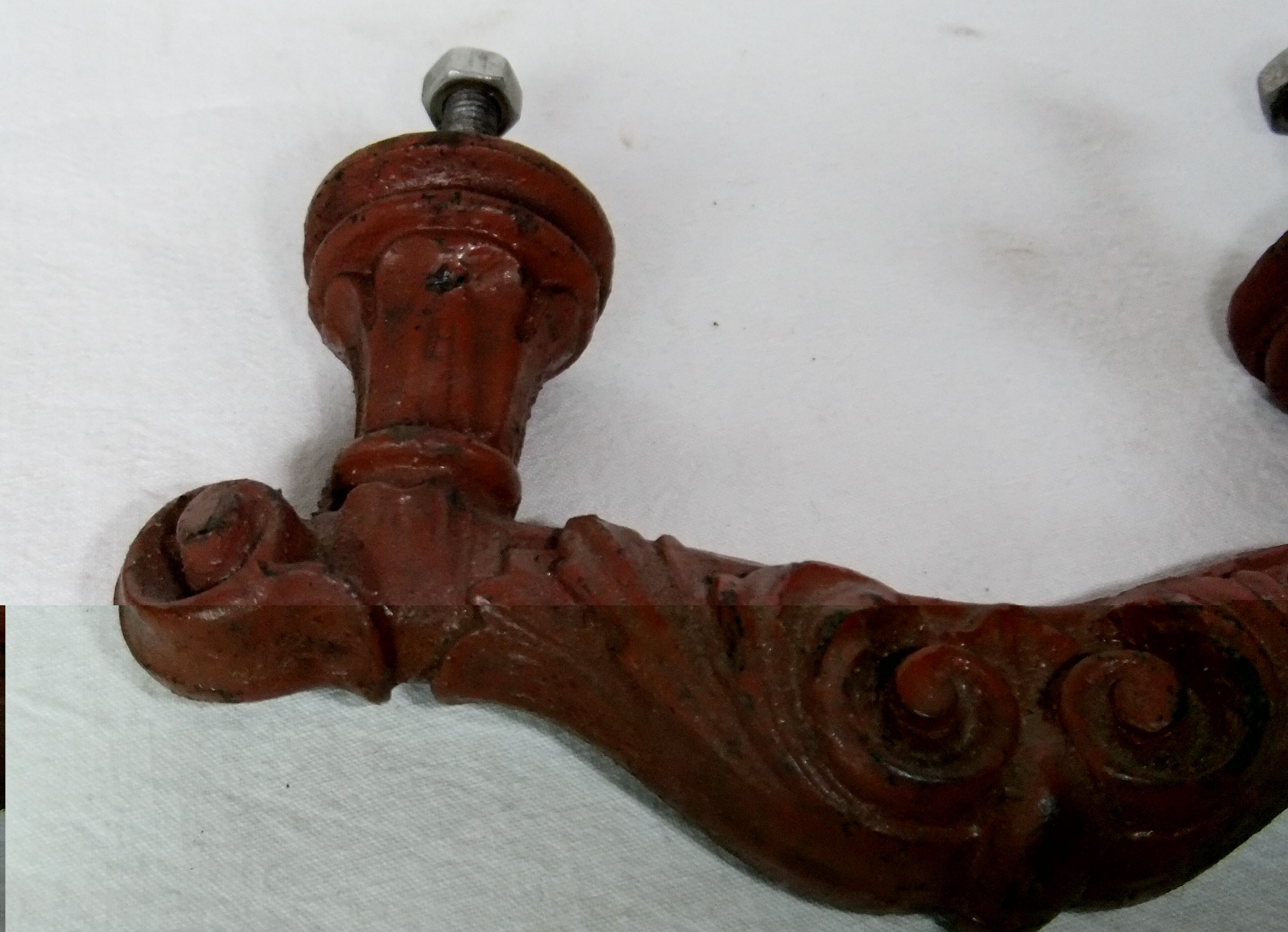 Old cast iron door handle