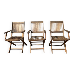 Trio de Fauteuils Pliants - jardin