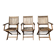 Trio of Folding Acacia Wood Armchairs – Garden Furniture by Deuba