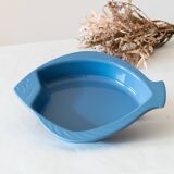 Old dish Emile Henry blue fish