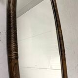 Large rattan wall mirror 1970’s
