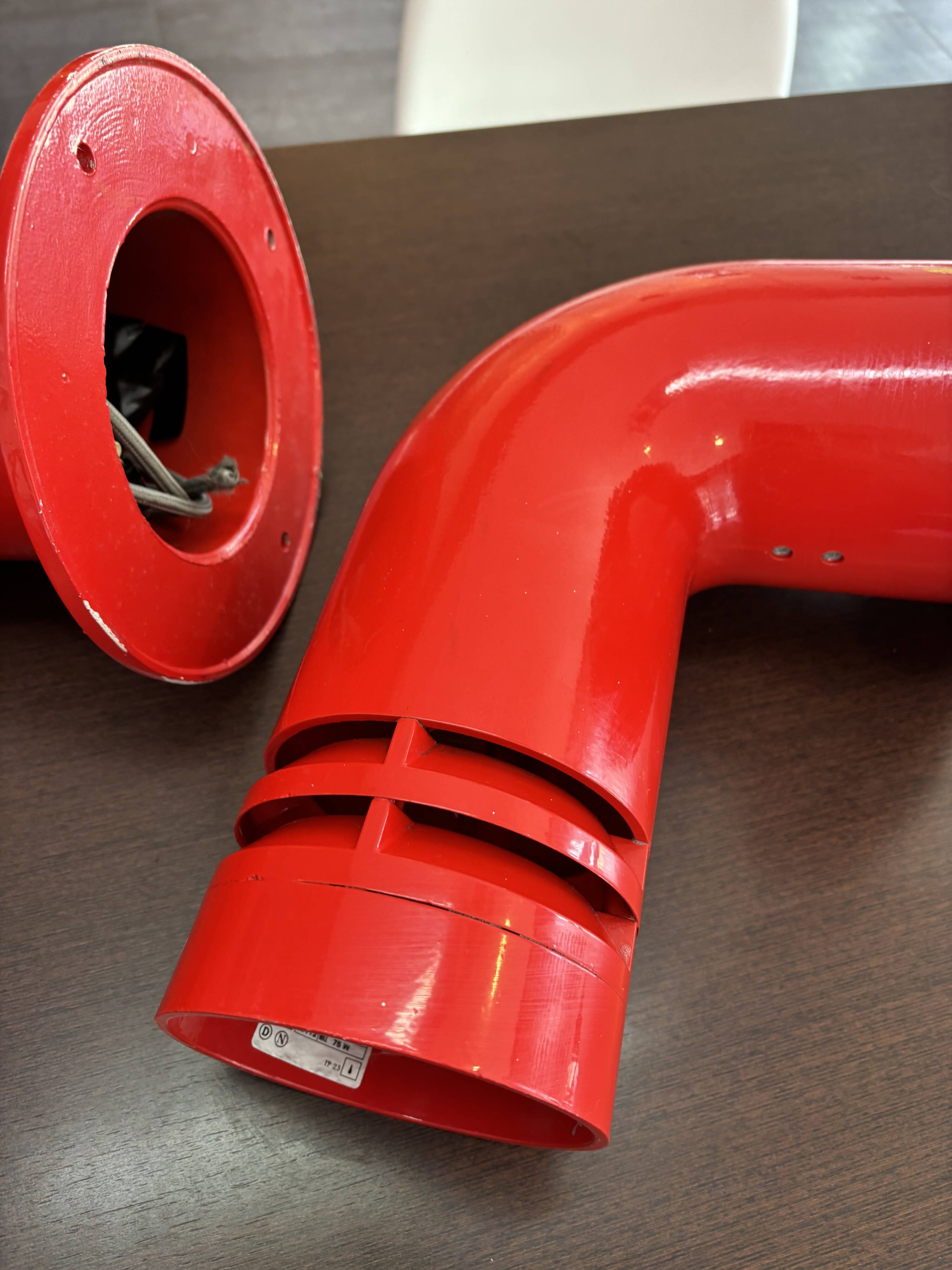 Pair of vintage Nordisk solar pipeline wall lights by Ole Plaess Jorgensen