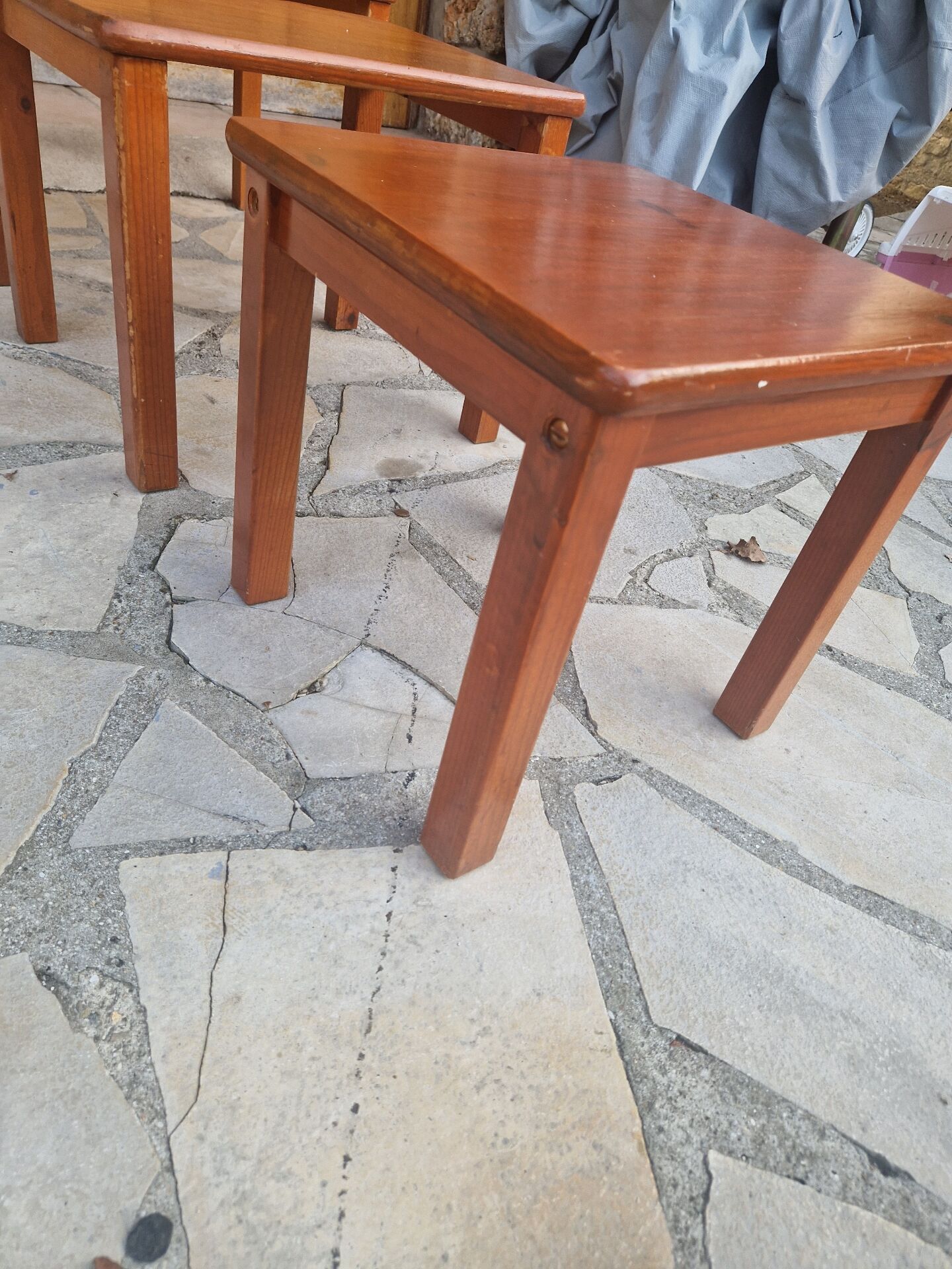 Vintage Scandinavian nesting coffee table