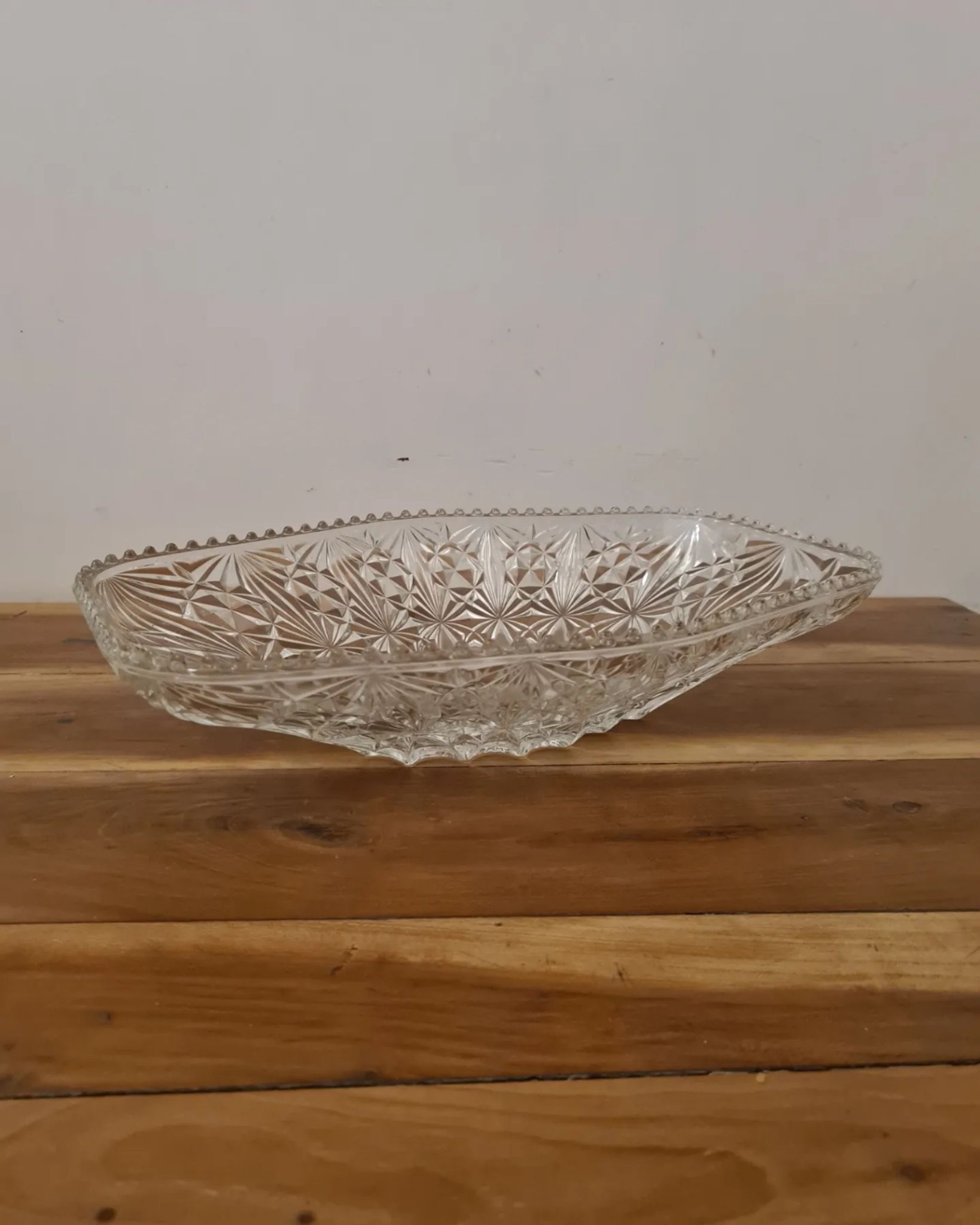 Cut glass fruit basket 70 ́s