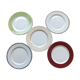 5 porcelain dessert plates from Limoges - Deshoulières and Guy Degrenne