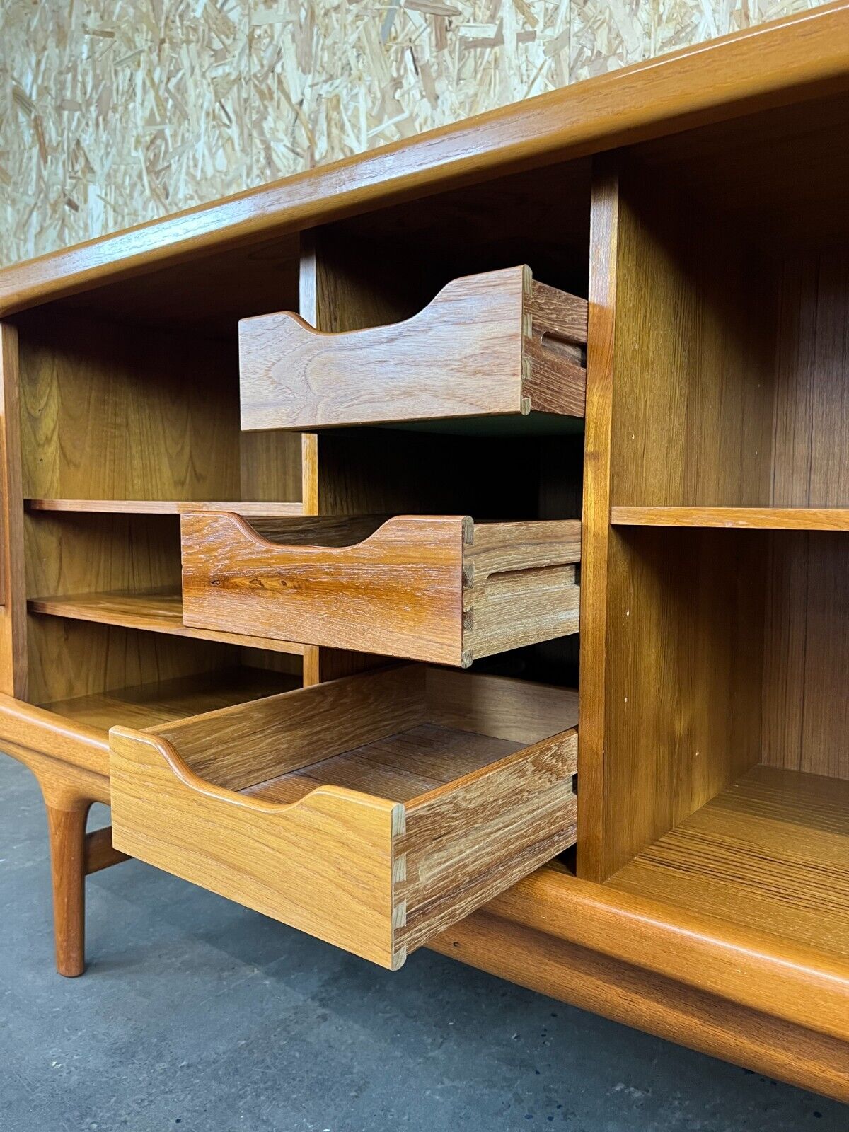 60s 70s Teak Sideboard Credenza by Johannes Andersen for Silkeborg CFC