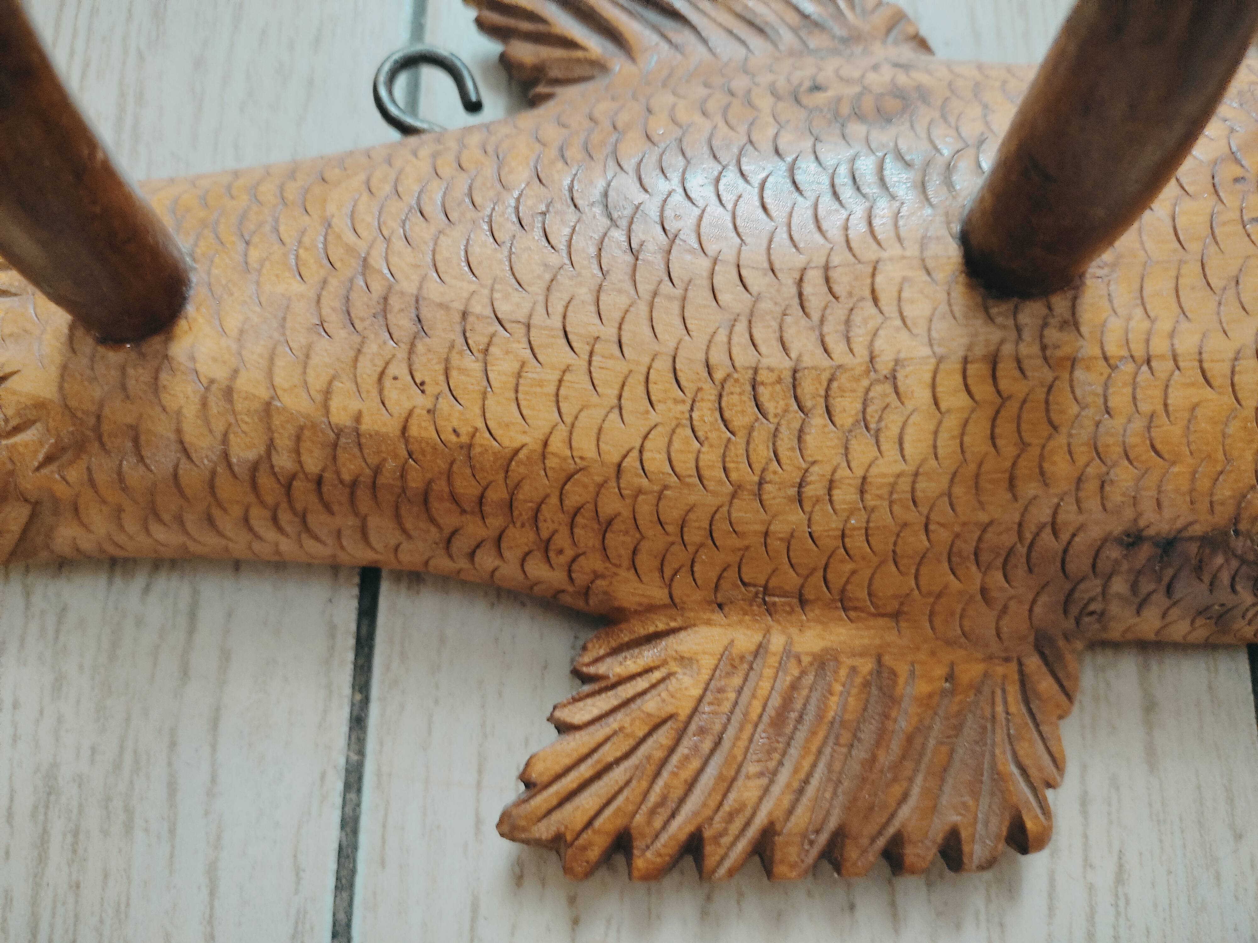 Wooden wall coat rack