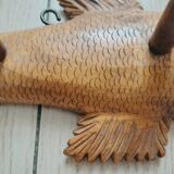 Wooden wall coat rack