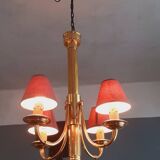 Lustre Art Déco en Bronze estampillé Petitot