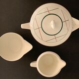 Teapot and creamers Gien, model Tamaris, 1950
