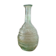 Large blown green glass decanter and relief decoration