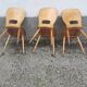 Trois chaises vintage de couleur année 50