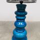 Vintage Belgium design ceramic table lamp 'Ocean blue'