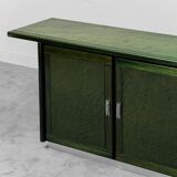 Vintage modern vintage 70s green wooden sideboard