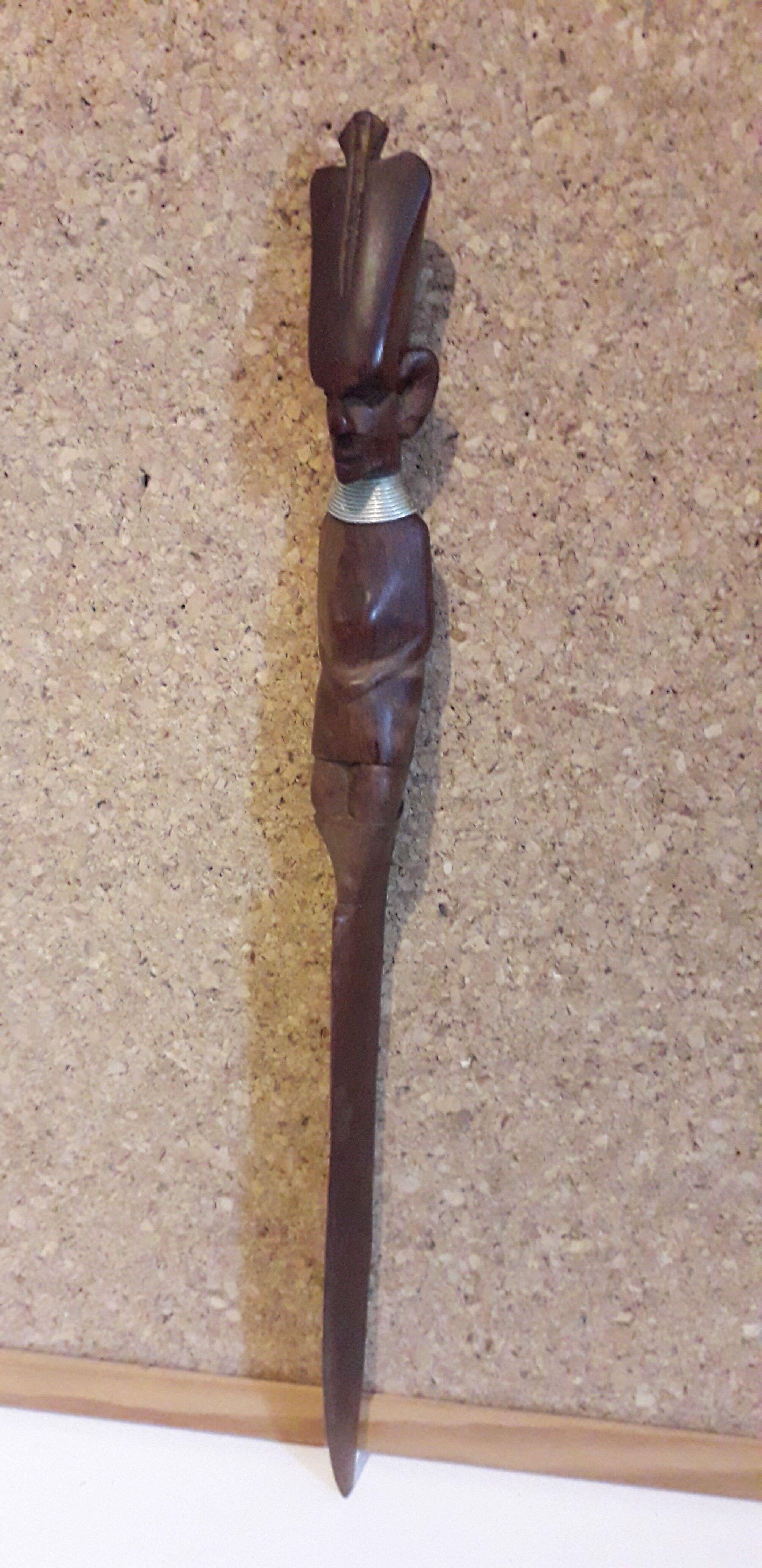 Set of 3 cutlery made of raw exotic wood from Kenya