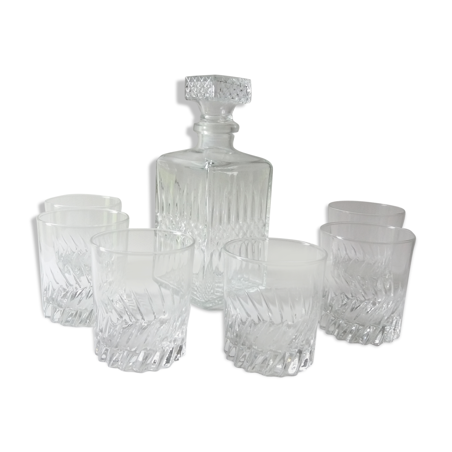Set verres et carafe à whisky vintage