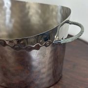 Silver-plated hammered and polished champagne bucket / basin