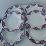 Set of 3 flat plates and 3 hollow plates