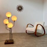 Old metal table lamp Italian design Gioffredo REGGIANI 70s vintage 4 lights