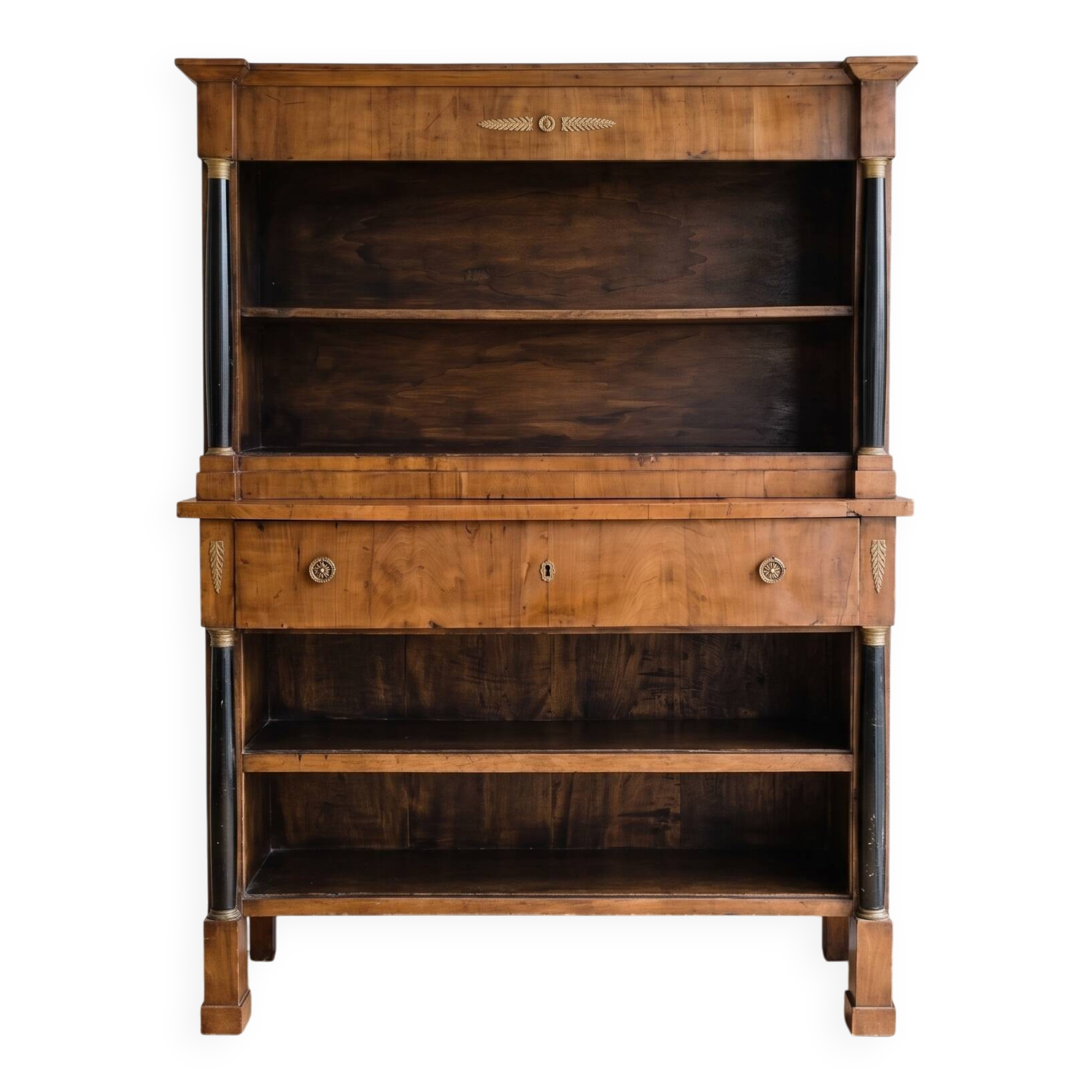 Empire library, ancient, made of solid wood, modular.