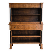 Bibliothèque Empire ancienne en bois massif modulable