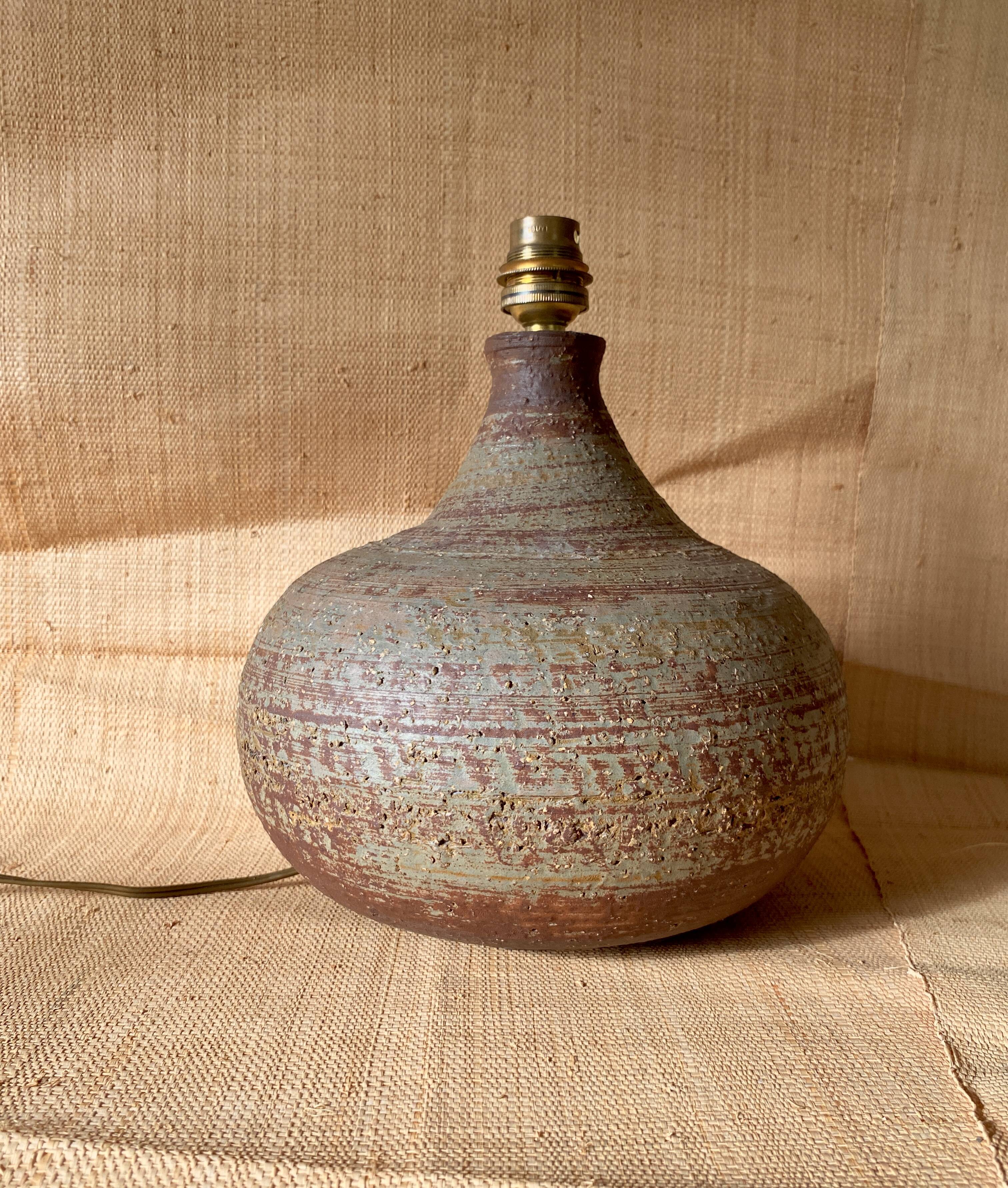 Pied de lampe grès , J.Pouchain Dieulefit