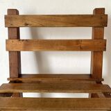 Slatted wooden chair, minimalist