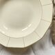 Hollow serving dish in old Badonviller earthenware, off-white and vintage gold, tableware