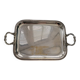 Small tray with metal handles in silver-plated by silversmith Durousseau.
