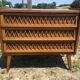 Commode bois et rotin vintage