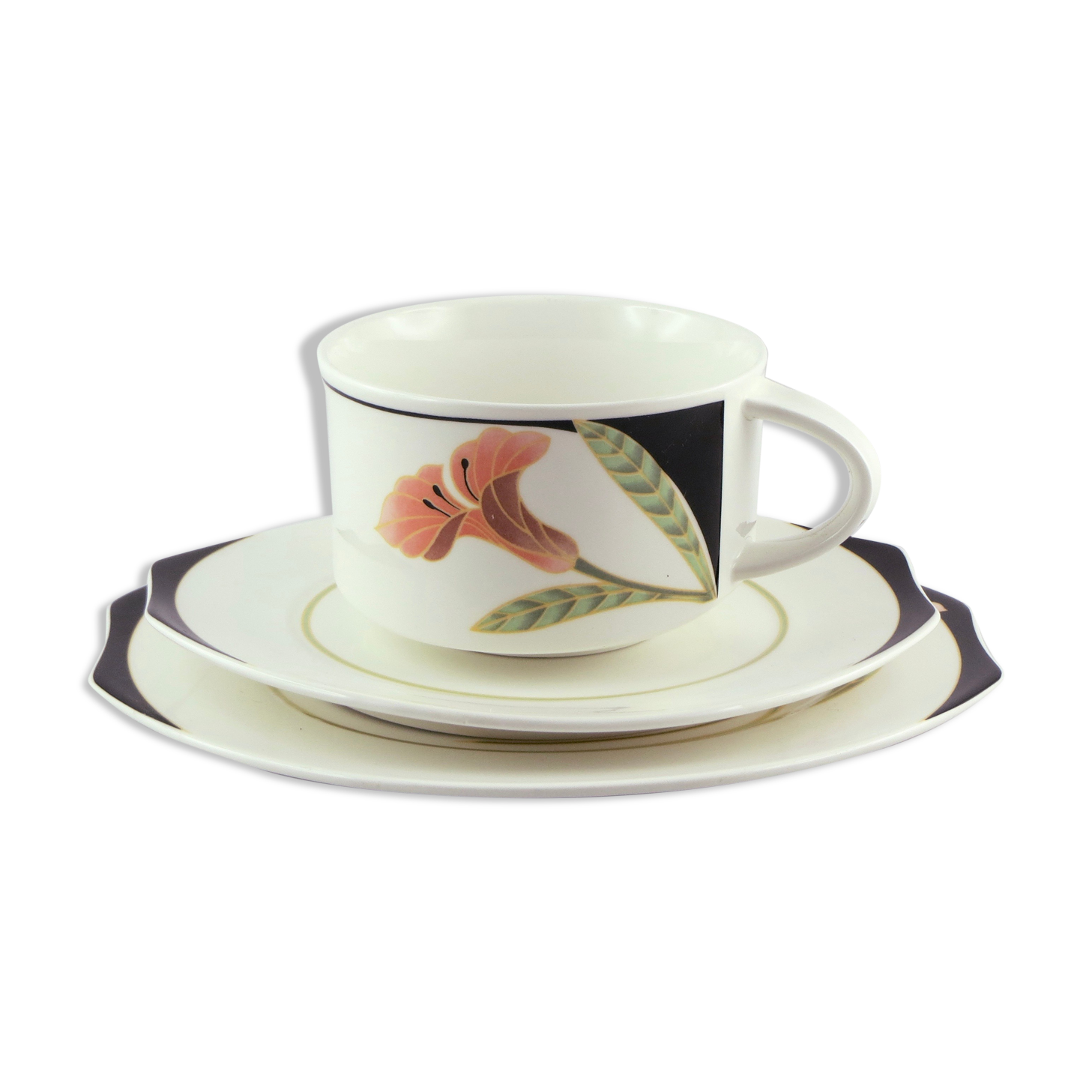 Cup under cup iris faïence Villeroy - Boch porcelain/limoges/20th/coffee cup