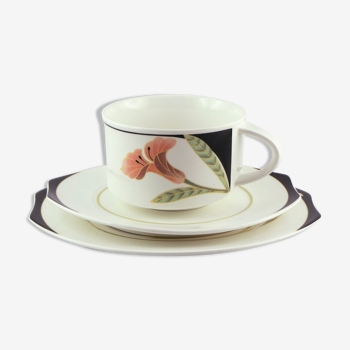 Tasse sous tasse iris faïence Villeroy & Boch porcelain/limoges/20th/coffee cup