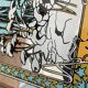 Set of 3 mirrors screen-printed Mucha, the 4 seasons -lack summer-